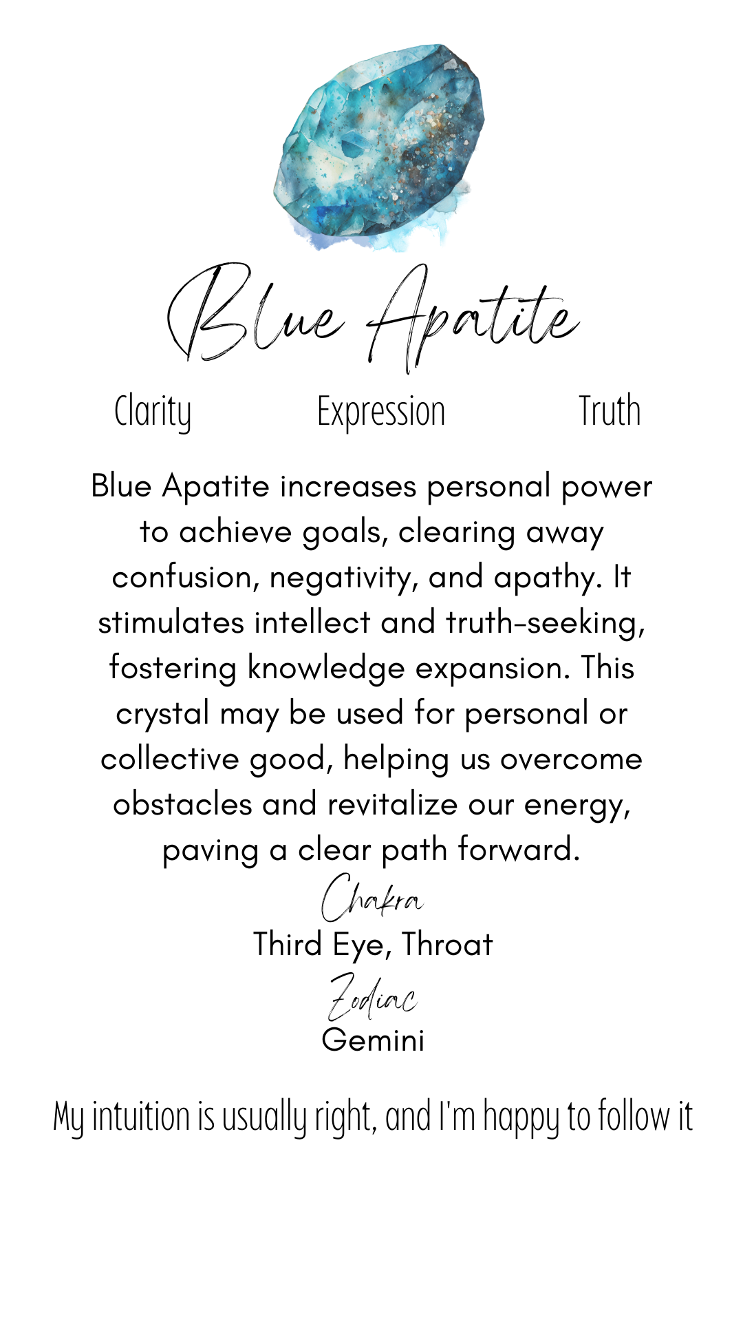 Queen Athena - Apatite