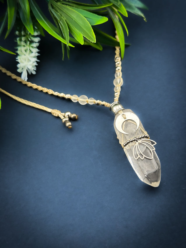 Quartz Natural Point - Silver Lotus