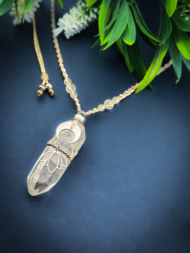 Quartz Natural Point - Silver Lotus