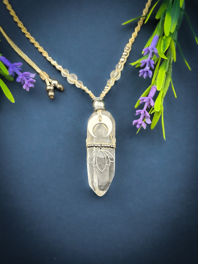 Quartz Natural Point - Silver Lotus