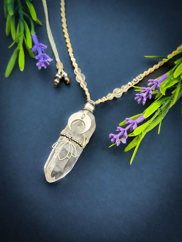 Quartz Natural Point - Silver Lotus