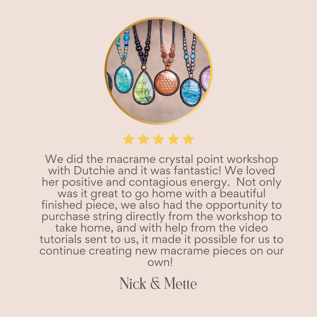 Macrame Jewellery Beginners Workshop - Noosa Head - 16 August