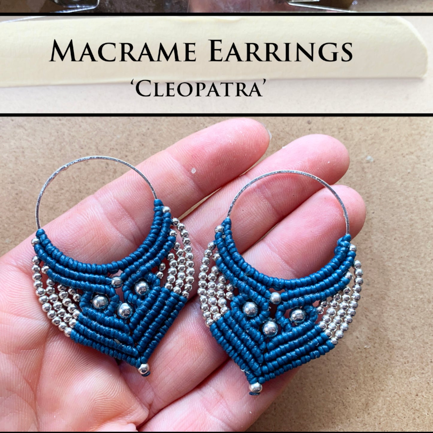 Macrame Earrings Video Tutorial KIT - Includes supplies