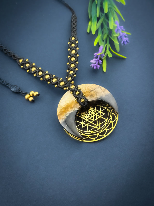 Palm Root Crescent Moon Sri Yantra