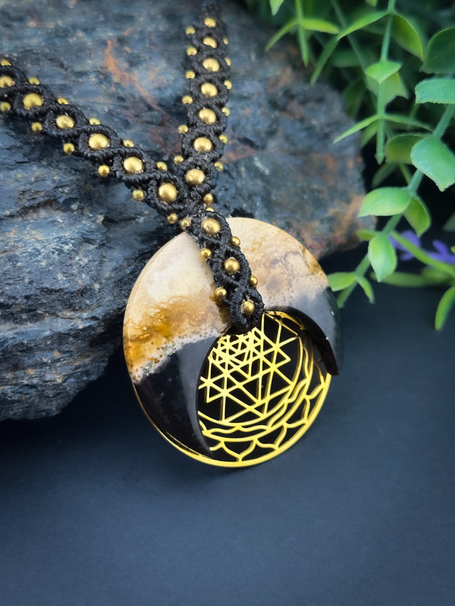 Palm Root Crescent Moon Sri Yantra