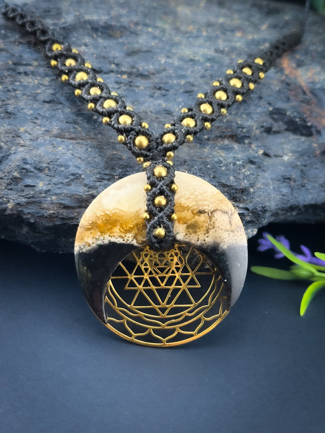 Palm Root Crescent Moon Sri Yantra