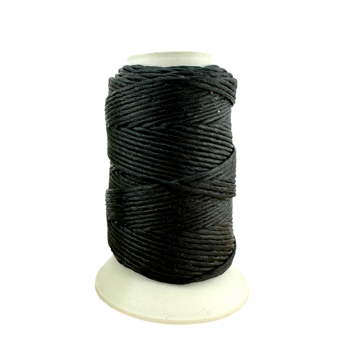 Waxed Macrame Cord 1mm - Small Spool 30 meters - Black