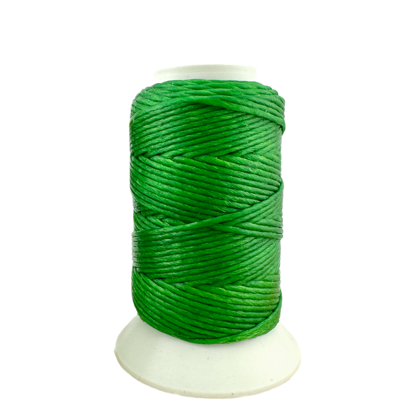 Waxed Macrame Cord 1mm - Small Spool 30 meters - Bright Green
