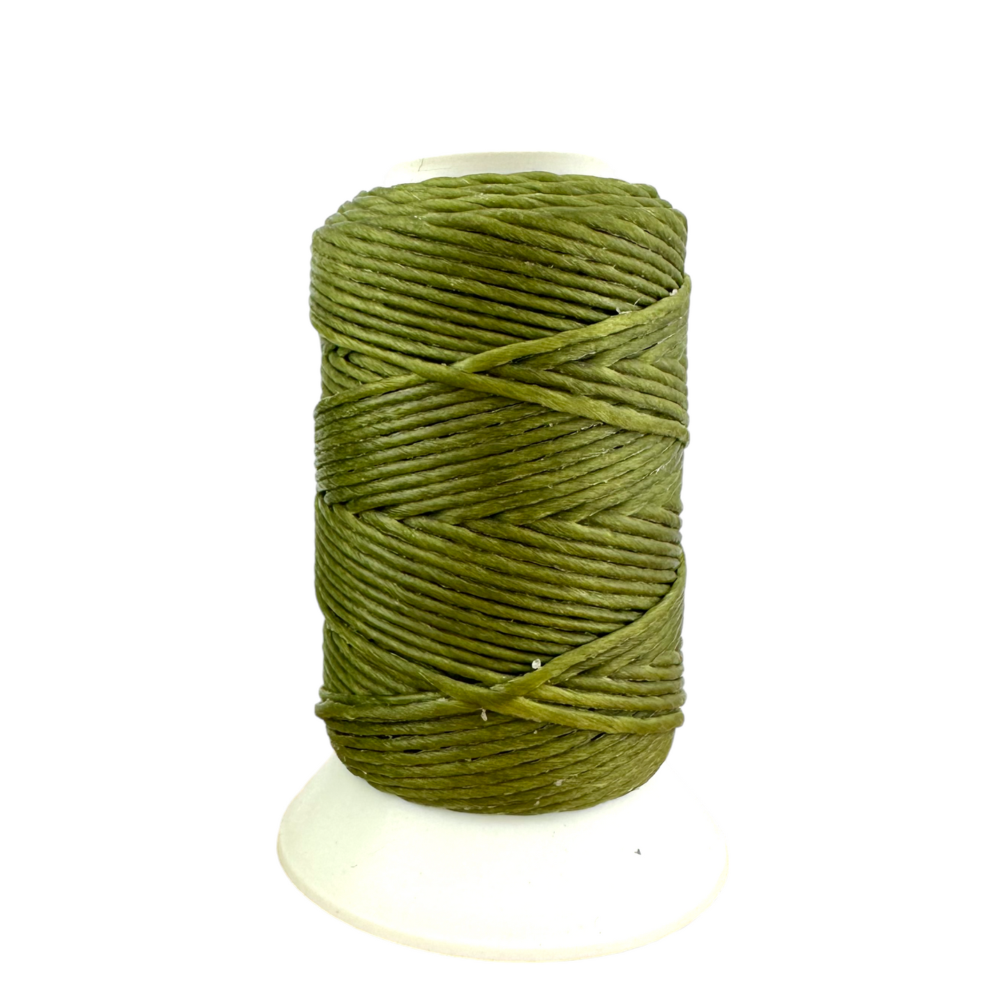 Waxed Macrame Cord 1mm - Small Spool 30 meters - Light Moss Green