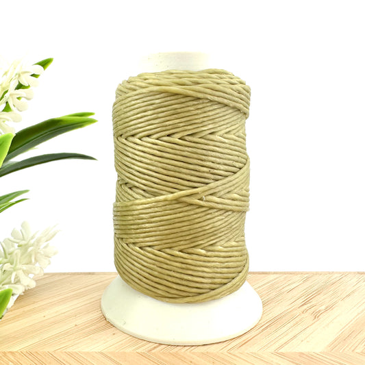 Waxed Macrame Cord 1mm - Small Spool 30 meters - Khaki