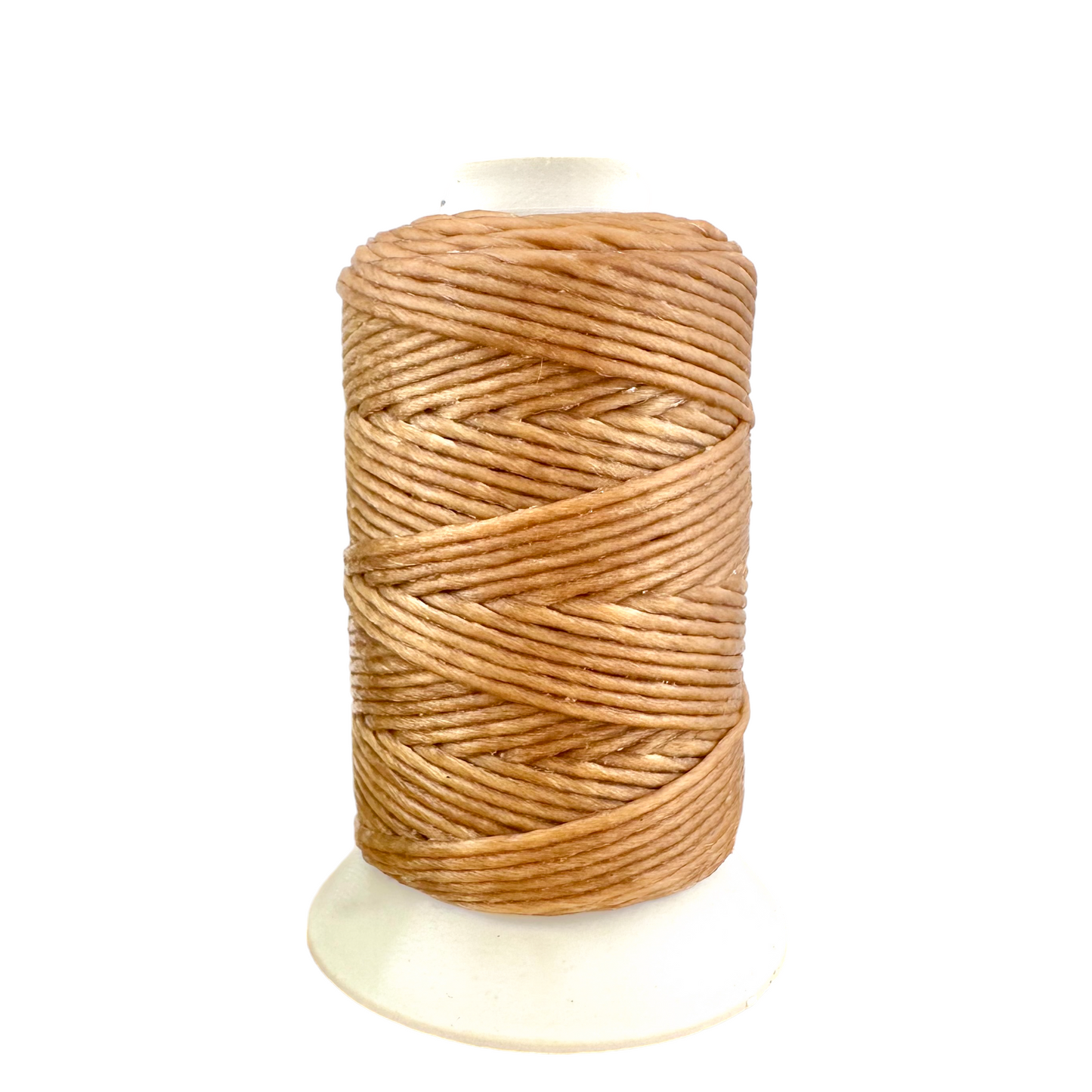 Waxed Macrame Cord 1mm - Small Spool 30 meters - Light Brown