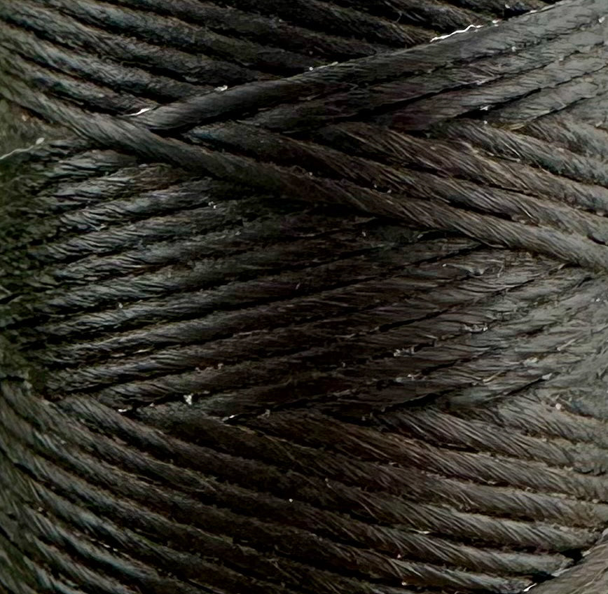 Waxed Macrame Cord 1mm - Small Spool 30 meters - Dark Brown