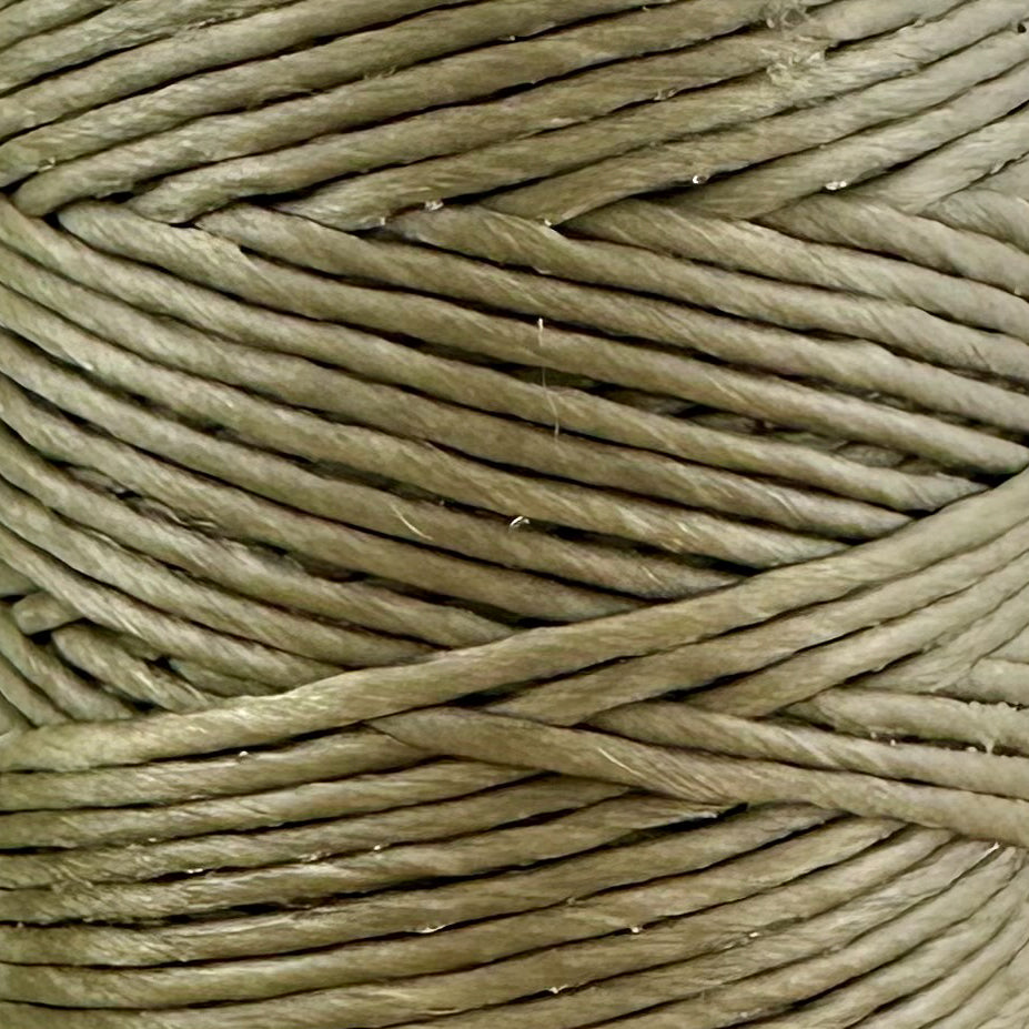 Waxed Macrame Cord 1mm - Small Spool 30 meters - Grey Brown