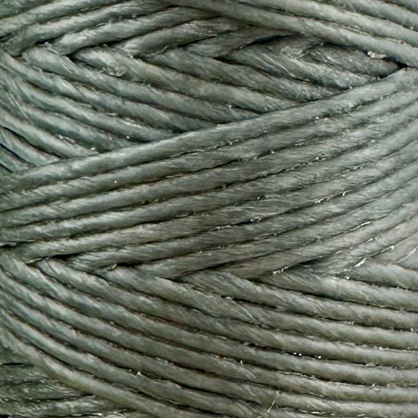 Waxed Macrame Cord 1mm - Small Spool 30 meters - Grey
