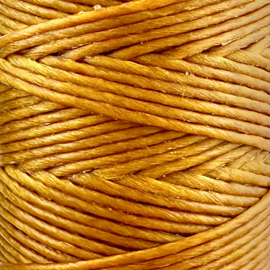 Waxed Macrame Cord 1mm - Small Spool 30 meters - Mustard