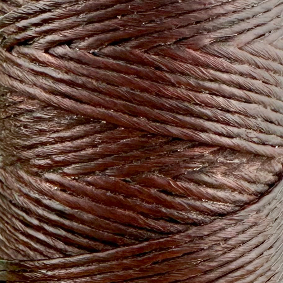 Waxed Macrame Cord 1mm - Small Spool 30 meters - Chocolcate Brown
