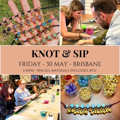 Knot & Sip Macramé Jewellery Workshop – Friday Night in Brisbane - 30 May