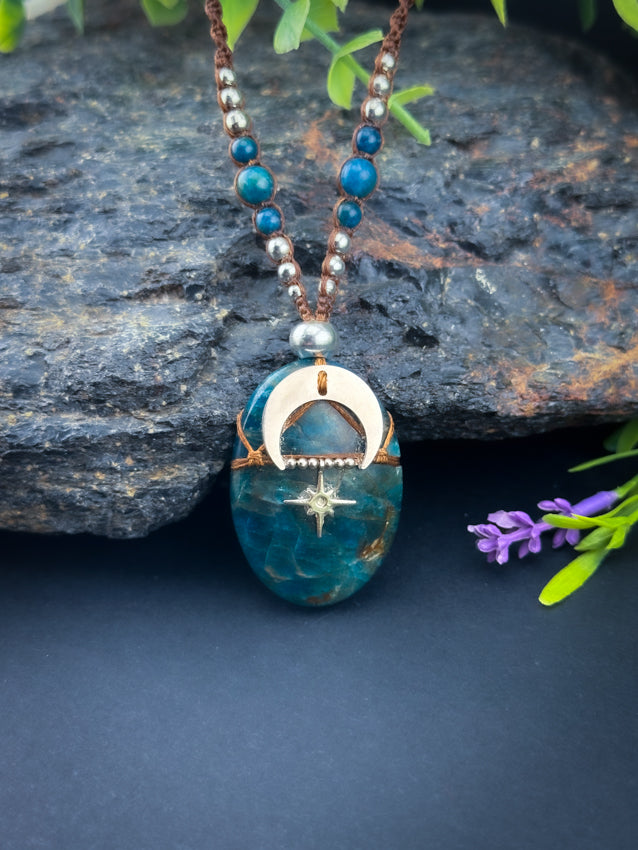 Apatite Silver stainless steel Oval
