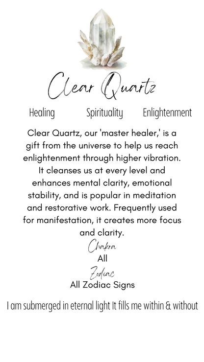 Clear Quart Point - Brass leaves