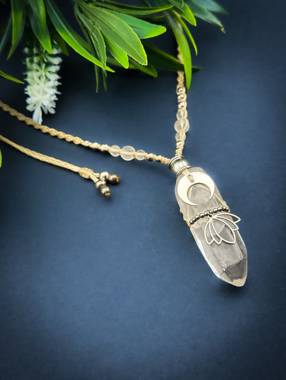 Quartz Natural Point - Silver Lotus