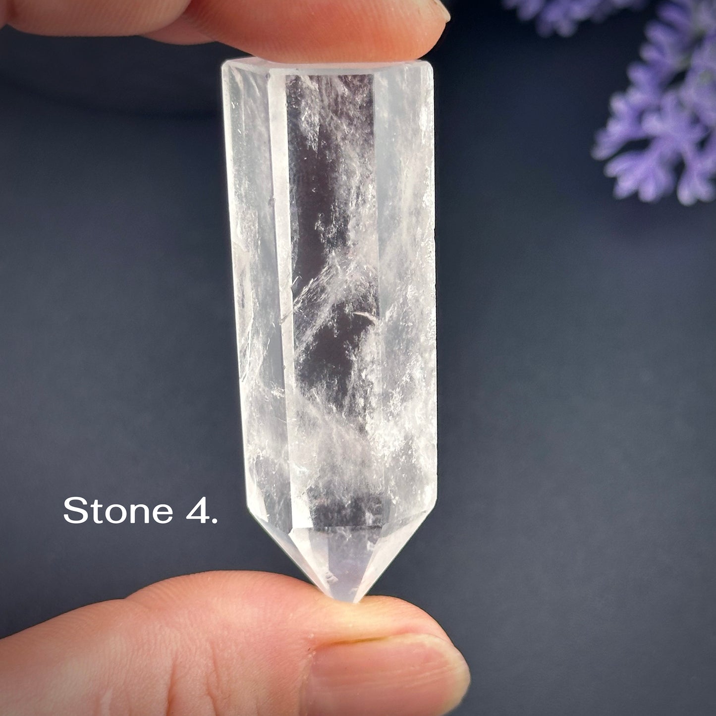 Clear Quartz Point Crystal on Silver Choker