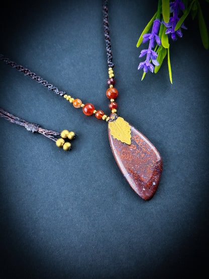 Moroccan Agate with Carnelian beads