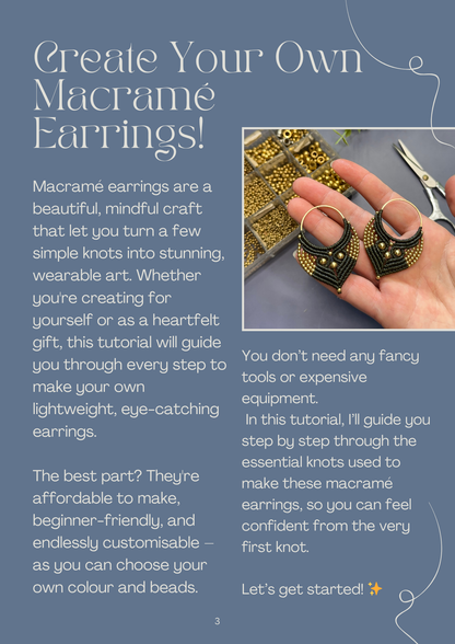 Macrame Earrings Video Tutorial
