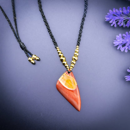 mookaite 18k gold necklace