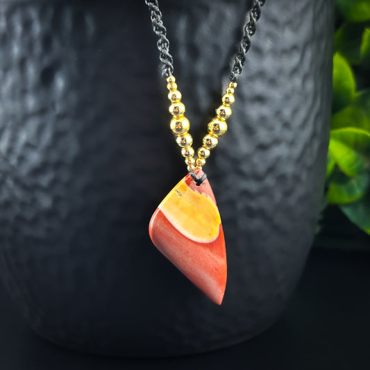 mookaite 18k gold necklace