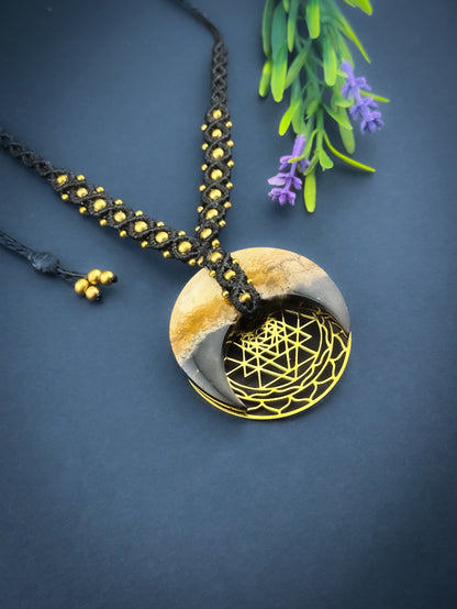 Palm Root Crescent Moon Sri Yantra