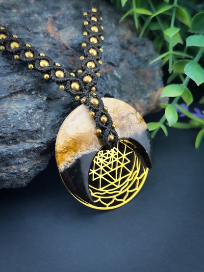 Palm Root Crescent Moon Sri Yantra