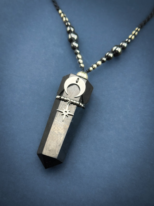 Shungite Crystal Point - Silver Moon