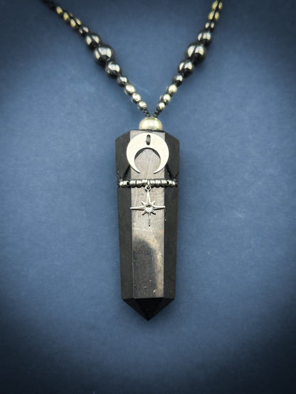 Shungite Crystal Point - Silver Moon
