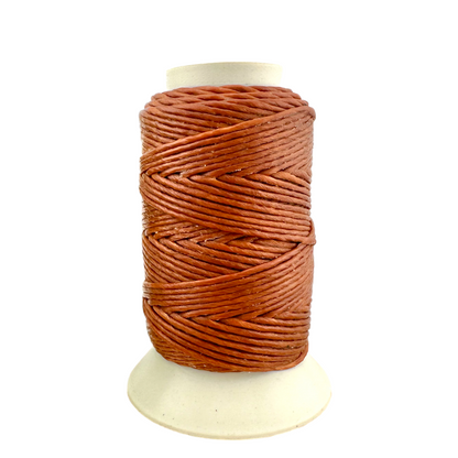 Waxed Macrame Cord 1mm - Small Spool 30 meters - Red Brown