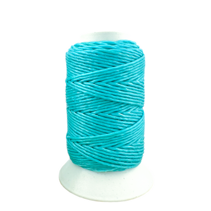 Waxed Macrame Cord 1mm - Small Spool 30 meters - Baby Blue