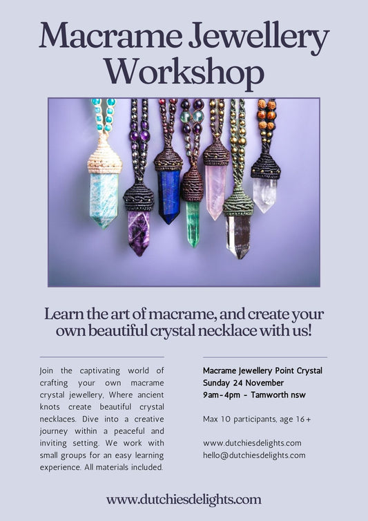 Macrame Crystal Point Workshop - Tamworth - Sunday 24 November