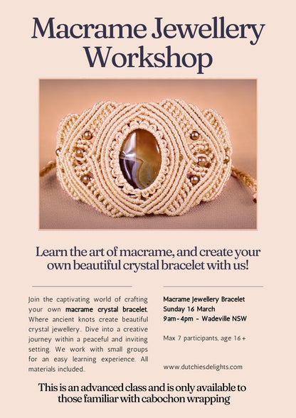 Macrame Jewellery Bracelet Workshop - Wadeville - 16 March